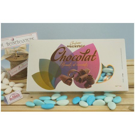 Confetti Maxtris sfumati Celeste al cioccolato