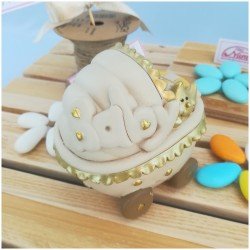 Carrozzina salvadanaio bomboniera battesimo