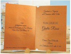 Partecipazioni per comunione con calice e spighe