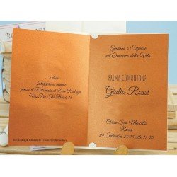 Partecipazioni per comunione con calice e spighe