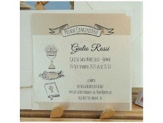 Partecipazione per comunione con simboli e calice