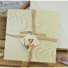 Partecipazione comunione con nastro in raffia