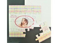 Partecipazione Puzzle con foto