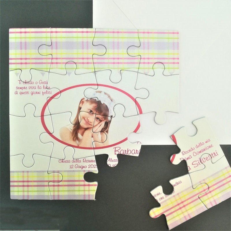 Partecipazione Puzzle con foto