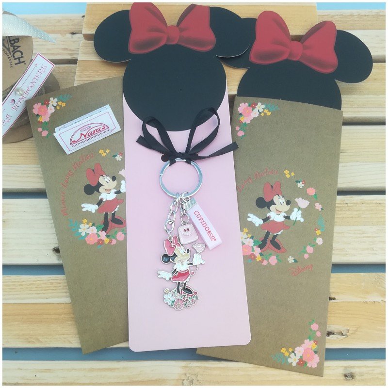 Porta chiave Minnie in metallo con busta