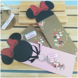 Porta chiave Minnie in metallo con busta