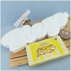 Scritta portaconfetti in polistirolo doppia