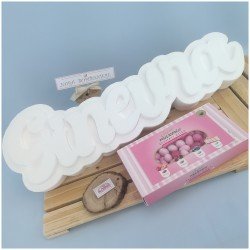 Nomi portaconfetti in polistirolo con confetti Rosa immagine chiusa