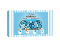 confetti sfumati azzurri per scritta in polistirolo