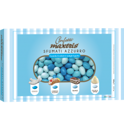 confetti sfumati azzurri per scritta in polistirolo