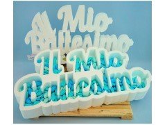 Scritta portaconfetti in polistirolo Il mio Battesimo