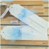 Segnaposto matita con nastro azzurro