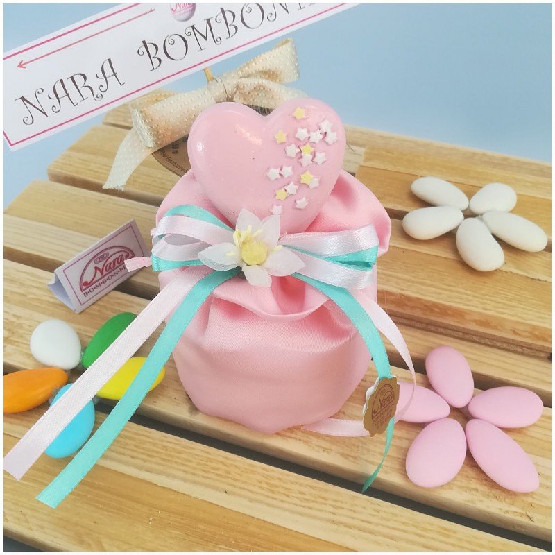 Segnaposto cuori rosa calamita