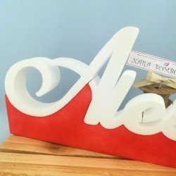 Scritta nome in polistirolo ingrandimento