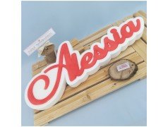 Scritta nome in polistirolo incassata