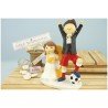 Cake topper sposo Calciatore vista laterale