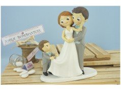 Topper Cake sposi con bambino