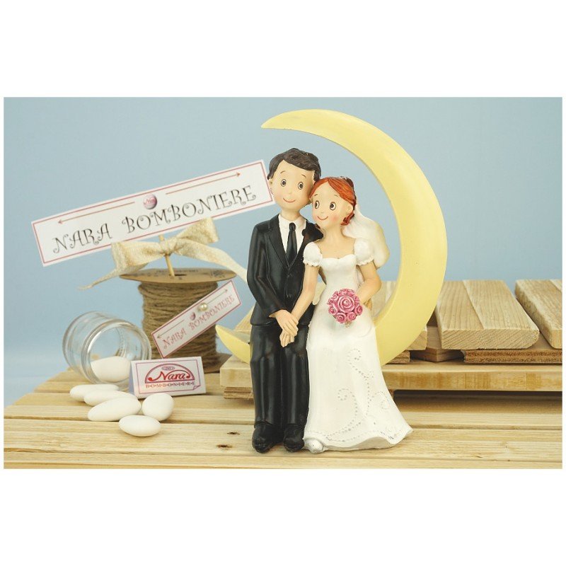 Topper Cake sposini su la luna