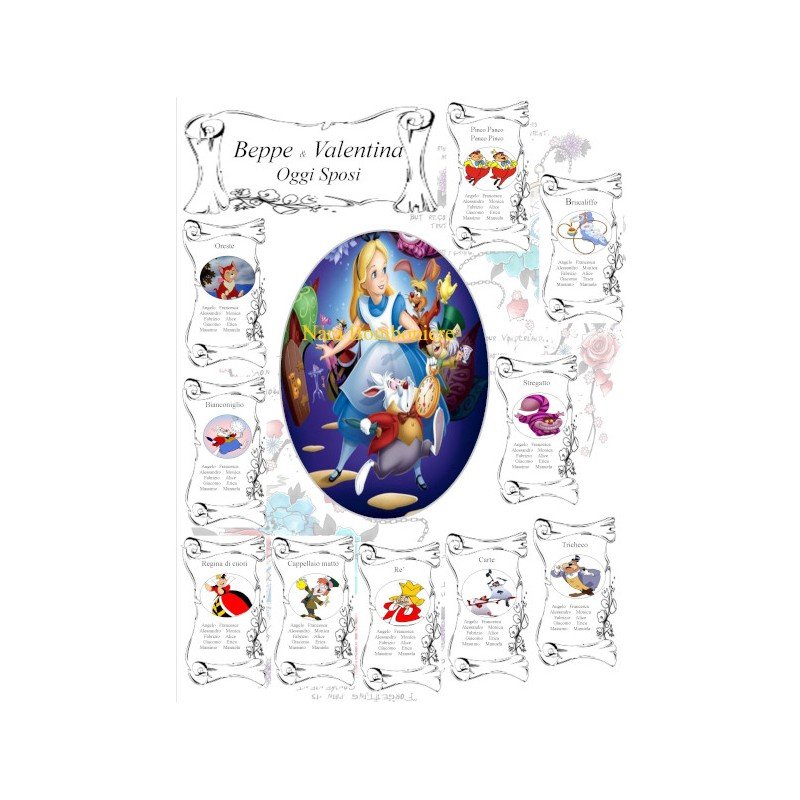 Tableau alice nel paese delle meraviglie