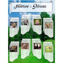 Tableau Mariage tema Animali