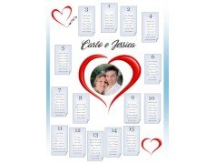 Tableau mariage cuore