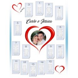 Tableau mariage cuore