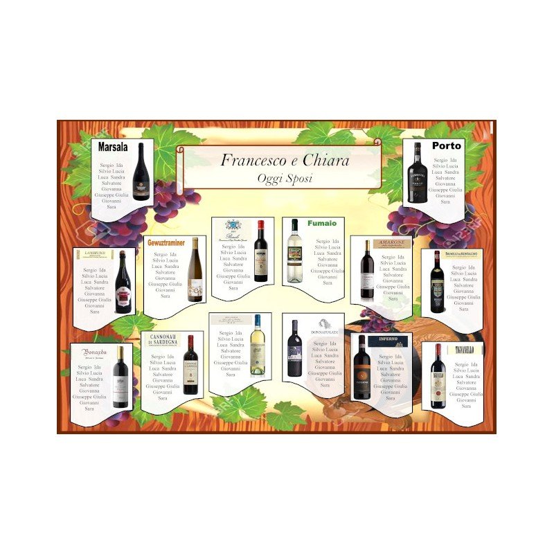Tableau Marage tema Vino