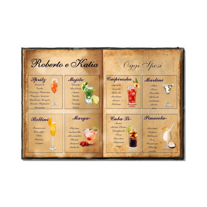 Tableau Mariage Coktail