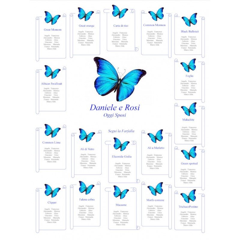 Tableau Mariage Farfalle