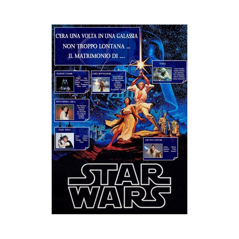 tableau mariage star Wars