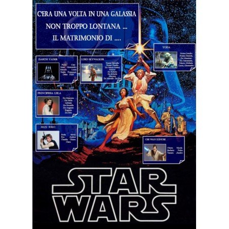 Tableau Mariage star Wars