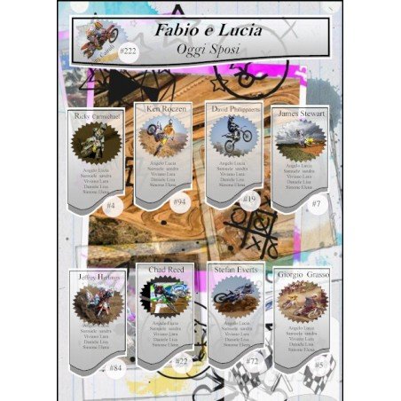 Tableau Mariage tema Motocross