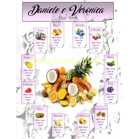 Tableau Mariage tema frutta