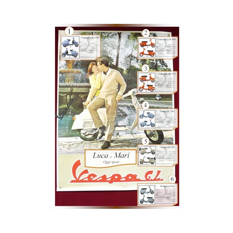 Tableau Mariage tema Vespa