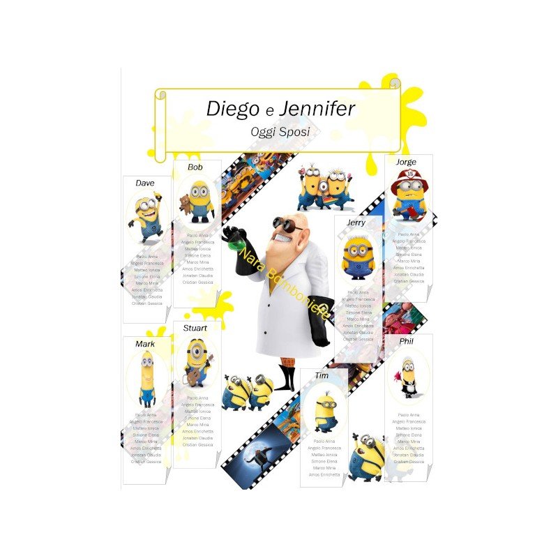 Tableau Mariage tema Minions