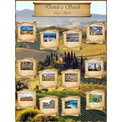 Tableau Mariage tema Toscana