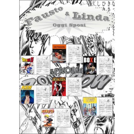 Tableau mariage tema cartoni animati