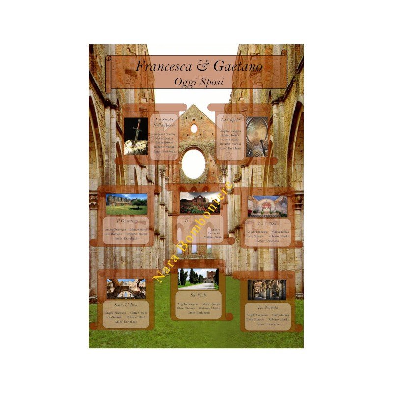 Tableau Mariage tema gotico