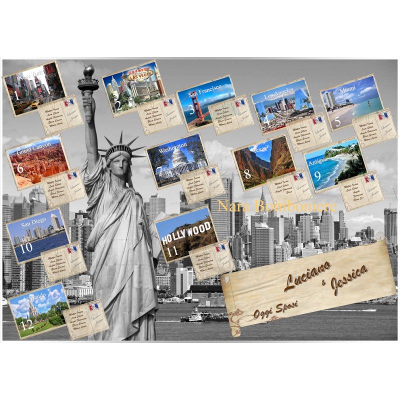 Tableau Mariage statua della libertà