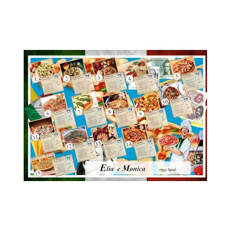 Tableau Mariage tema la Pizza