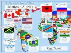 Tableau Mariage ti amo in tutte le lingue del mondo