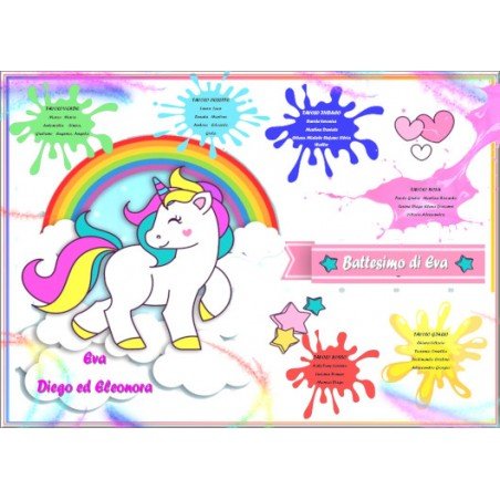 Tableau Mariage tema unicorno