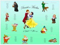 Tableau Mariage Biancaneve e Sette Nani