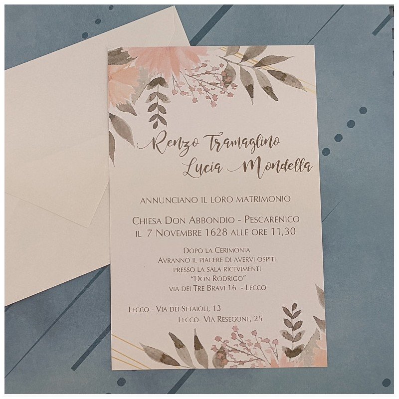 Partecipazione Matrimonio tema Natura