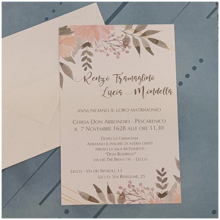 Partecipazione Matrimonio tema Natura