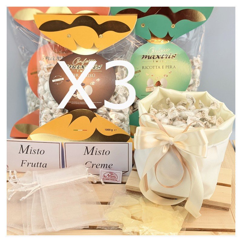 confettata matrimonio Kit confettata 25-35 Persone