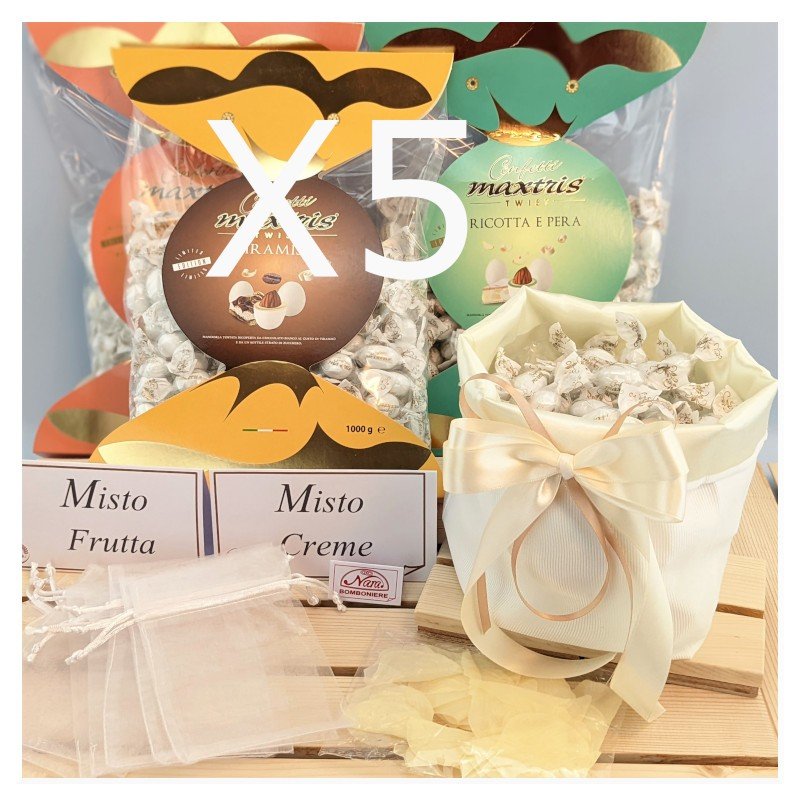 confettata matrimonio Kit confettata 45-55 Persone