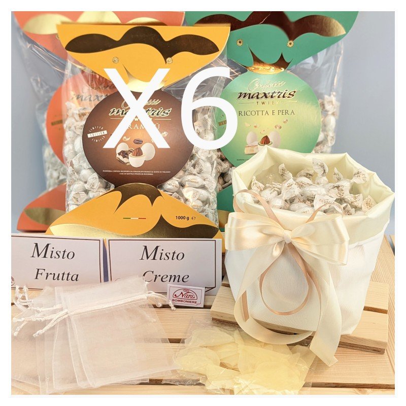 confettata matrimonio Kit confettata 55-70 Persone