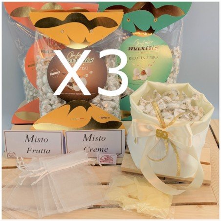 Kit confettata nozze oro 35-40 Persone