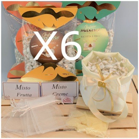 Kit confettata Nozze d'oro 70-900 Persone